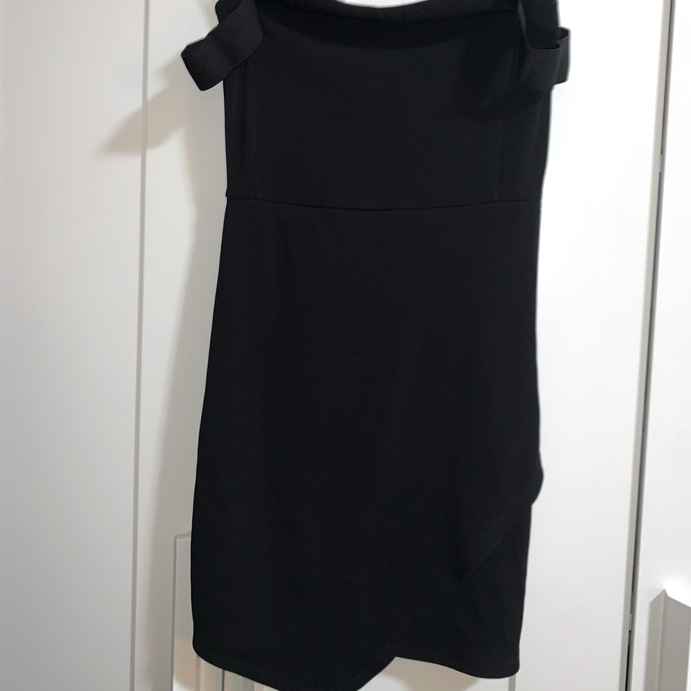Off the Shoulder Asymmetrical Mini